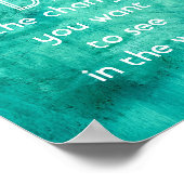 ガンジー引用文やる気を起こさせるのポスターが変わる ポスター (角)