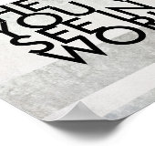 ガンジー引用文やる気を起こさせるポスターグレーとホワイト ポスター (角)