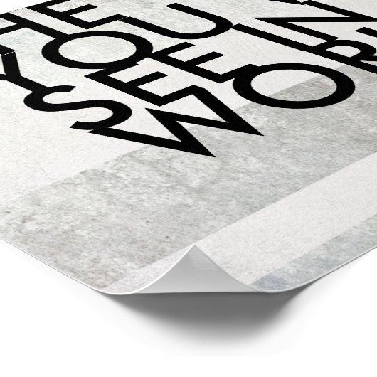 ガンジー引用文やる気を起こさせるポスターグレーとホワイト ポスター (角)