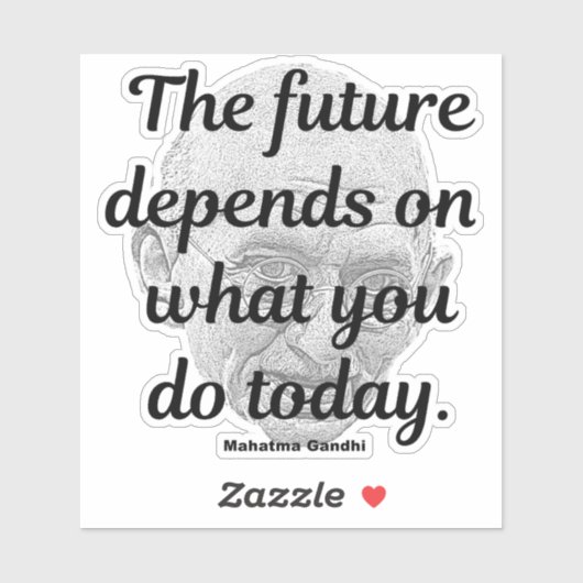 ガンジー引用文ザ・フューチャー シール (シート)