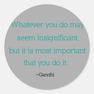 ガンジー引用文シール ラウンドシール