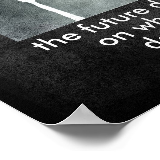 ガンジー引用文ポスタやる気を起こさせるー文字自然アート ポスター (角)