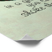 ガンジー引用文ポスターとオリジナル自然アート ポスター (角)