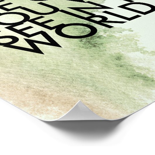 ガンジー引用文ポスターは変更水の色のスタイル ポスター (角)