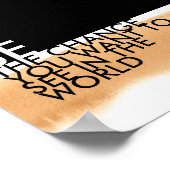 ガンジー引用文ポスターは変更水の色のスタイル ポスター (角)