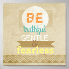 ガンジー引用文ポスタータイポグラフィ感動的文字 ポスター