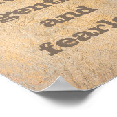 ガンジー引用文ポスターティール(緑がかった色)セピア動揺してウォールアート ポスター (角)