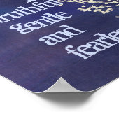 ガンジー引用文ポスターブルー自然アートやる気を起こさせる ポスター (角)