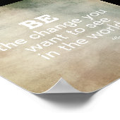 ガンジー引用文変更ポスタやる気を起こさせるー ポスター (角)