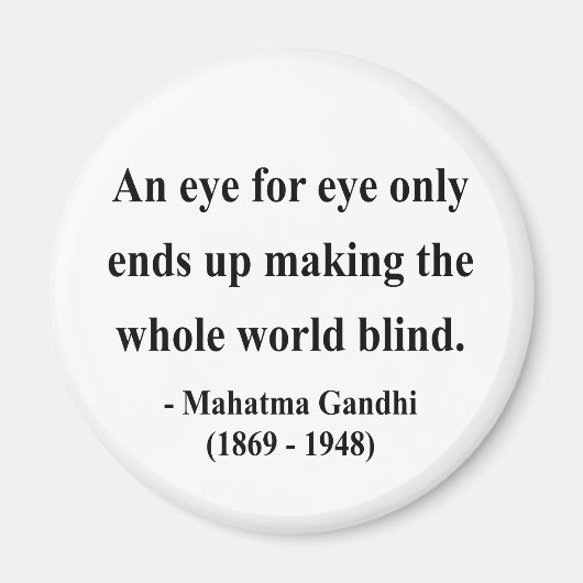 ガンジー引用文3a マグネット (正面)