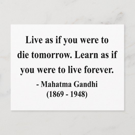 ガンジー引用文4a ポストカード (正面)