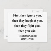 ガンジー引用文5a ポストカード (正面/裏面)