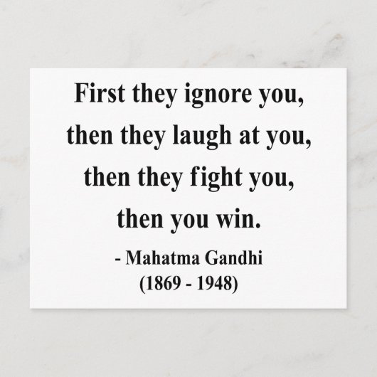 ガンジー引用文5a ポストカード (正面)