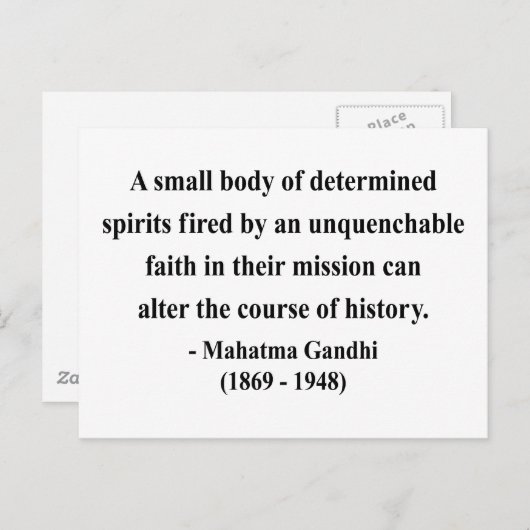 ガンジー引用文6a ポストカード (正面/裏面)