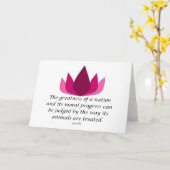 ガンジー引用文 カード (黄色い花)