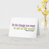 ガンジー引用文 カード (黄色い花)