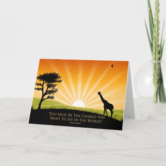 ガンジー引用文 カード (正面)