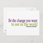 ガンジー引用文 ポストカード (正面/裏面)