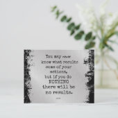 ガンジー引用文 ポストカード (スタンド正面)