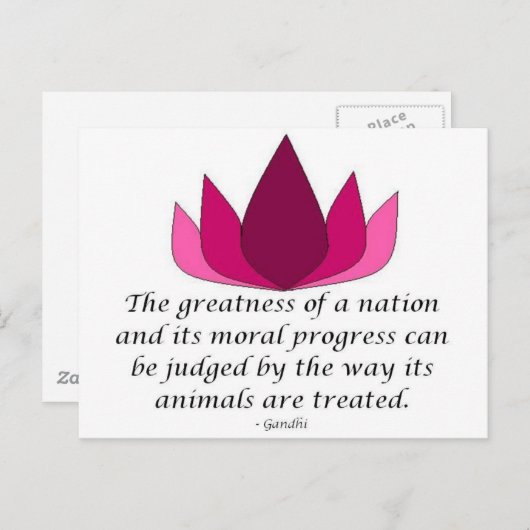 ガンジー引用文 ポストカード (正面/裏面)