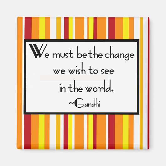 ガンジー引用文 マグネット (正面)