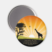 ガンジー引用文 マグネット (正面/裏面)