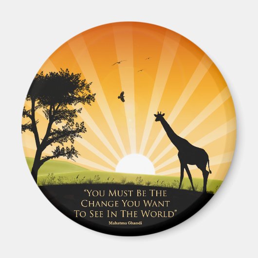 ガンジー引用文 マグネット (正面)