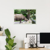 ガンジー引用文、動物を大切にする ポスター (ホームオフィス)