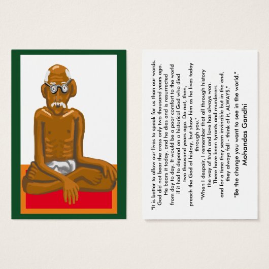ガンジー引用文 – 善と神 (正面&裏面)