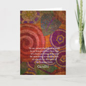 ガンジー感動的動物の権利引用文アート カード (正面)