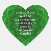 ガンジー感動的引用文の学概要 ハートシール (正面)