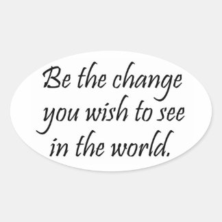 ガンジー感動的引用文シールのバルク割引 楕円形シール