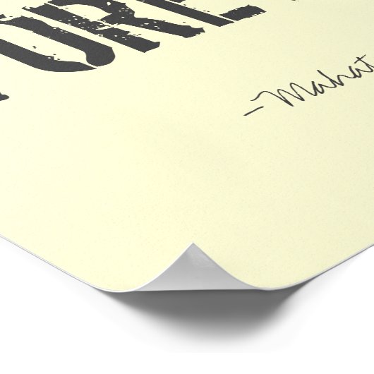 ガンジー感動的引用文ポスターアート ポスター (角)