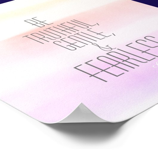 ガンジー感動的引用文ポスターウォーター色 ポスター (角)