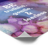 ガンジー感動的引用文ポスターウォーター色 ポスター (角)