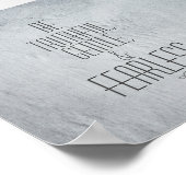 ガンジー感動的引用文ポスターグレー ポスター (角)