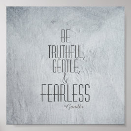 ガンジー感動的引用文ポスターグレー ポスター