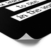 ガンジー感動的引用文ポスターシモダンック ポスター (角)