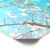 ガンジー感動的引用文ポスターブルー自然アート ポスター (角)