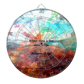 ガンジー感動的引用文 – 愛、人生、希望について ダーツボード