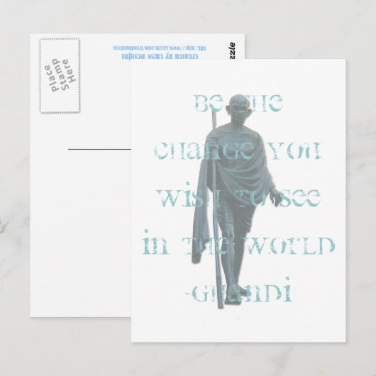 ガンジー ポストカード (正面/裏面)