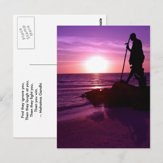 ガンジー ポストカード (正面/裏面)