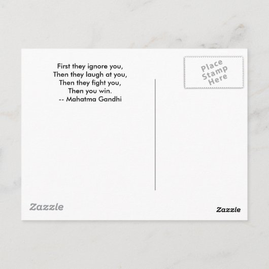 ガンジー ポストカード (裏面)