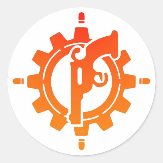 ガンスリンガーシャープシュータースナイパーガンナーディッド ラウンドシール (正面)