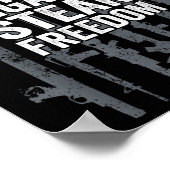 ガンズウイスキー葉巻ステーキの自由 – 飲おもしろいむ ポスター (角)