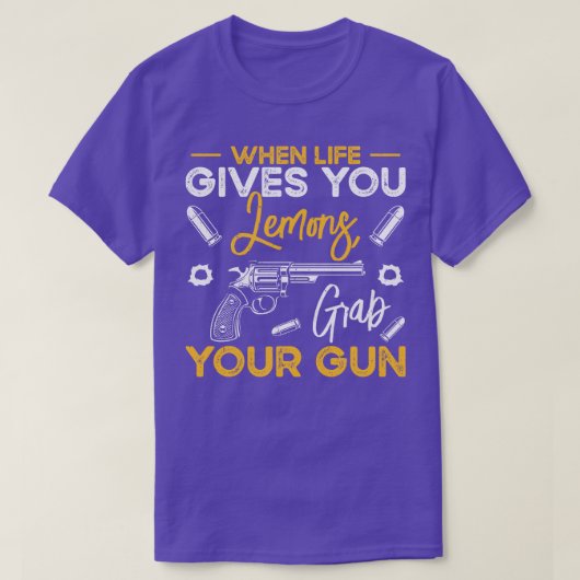 ガンズピストルラバーガンオーナー射撃、 発砲デザイン Tシャツ (デザイン正面)