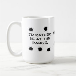 ガンターゲット射撃、 発砲範囲 コーヒーマグカップ