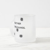 ガンターゲット射撃、 発砲範囲 フロストグラスマグカップ (正面左)