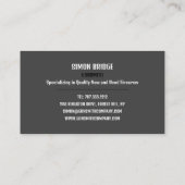 ガンターゲット、ガンスミス、ガンストア 名刺 (裏面)