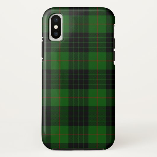 ガンタータンチェックグリーンブラックプレイド Case-Mate iPhoneケース (裏面)
